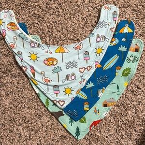 Little Sleepies Colorful Kids Bandana Bib Set